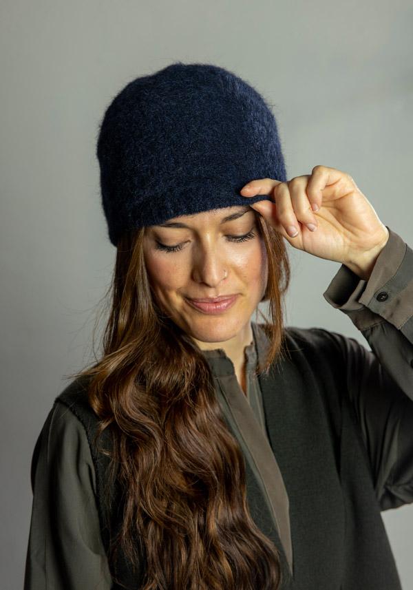 Rose & Lini THE GIRL AND THE GORILLA MOHAIR “VILMA” BLUE HAT Italia