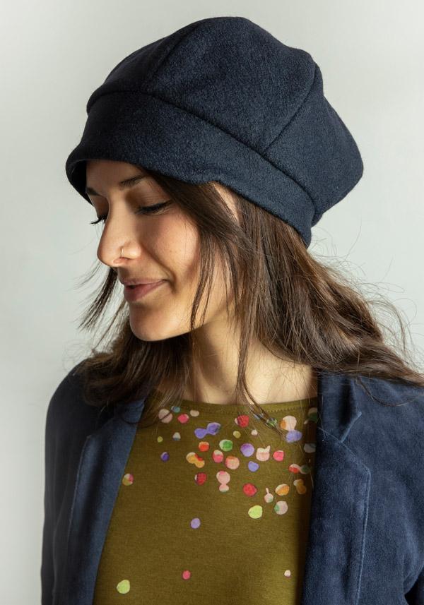 Rose & Lini THE GIRL AND THE GORILLA WOOL “WALK” BLUE HAT Nuovo
