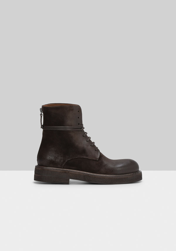 Rose & Lini MARSÈLL “PARRUCCA” SUEDE MORO ANKLE BOOTS Qualità