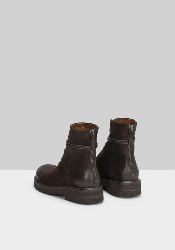 Rose & Lini MARSÈLL “PARRUCCA” SUEDE MORO ANKLE BOOTS Qualità
