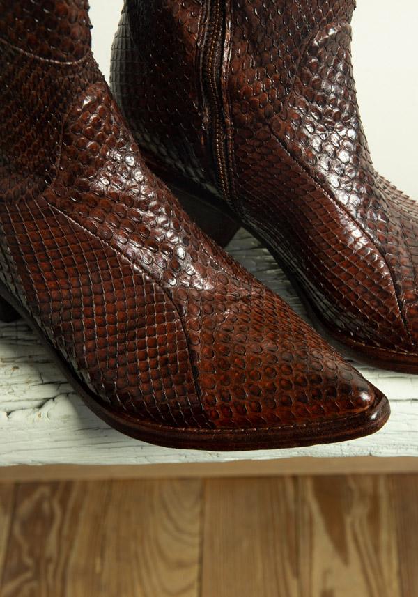 Rose & Lini FAUZIAN JEUNESSE “TEXANO 3886” CROCO GINGER TEXAS BOOT Qualità Garantita