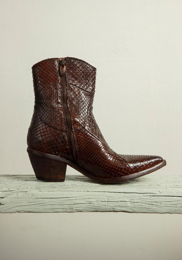 Rose & Lini FAUZIAN JEUNESSE “TEXANO 3886” CROCO GINGER TEXAS BOOT Qualità Garantita