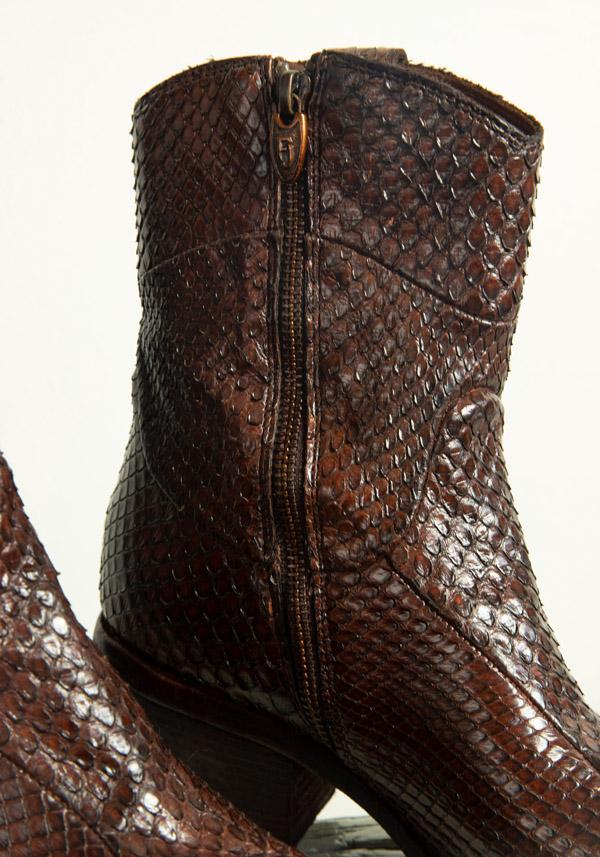 Rose & Lini FAUZIAN JEUNESSE “TEXANO 3886” CROCO GINGER TEXAS BOOT Qualità Garantita