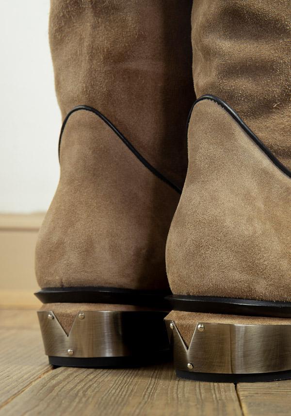 Rose & Lini KATE CATE SUEDE LEATHER “STELLA ROCK” BROWN BOOTS Consegna Veloce