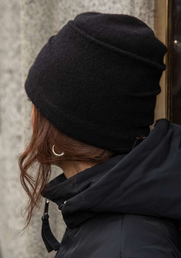 Rose & Lini YESEY “TURBAN” BLACK WOOL HAT Sconti questo mese