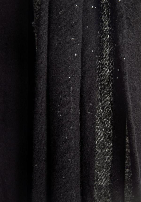Rose & Lini FALIERO SARTI CASHMERE “ARIEL” BLACK STOLE In Saldo