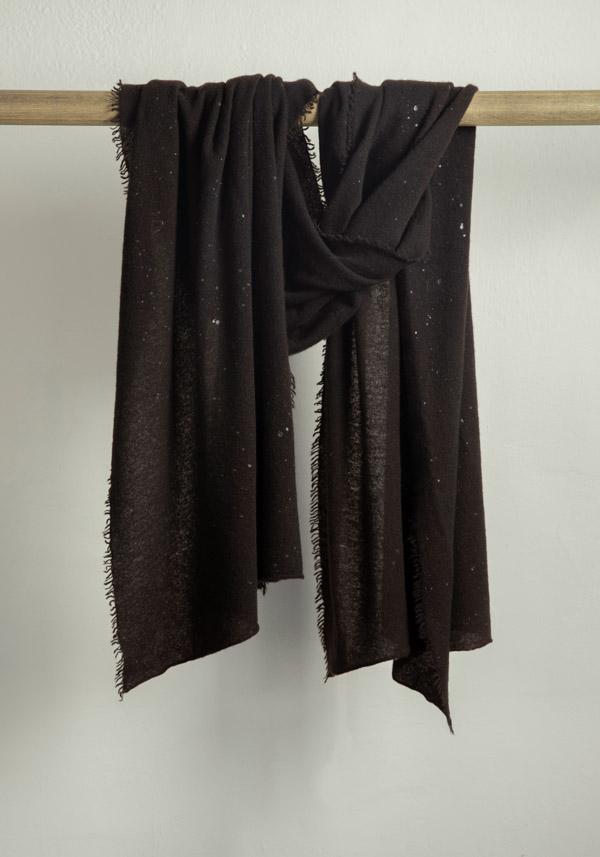 Rose & Lini FALIERO SARTI CASHMERE “ARIEL” ESPRESSO STOLE Nuova