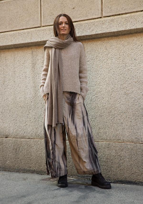 Rose & Lini FALIERO SARTI CASHMERE & WOOL “DUDI” TAUPE SCARF Pezzi Unici