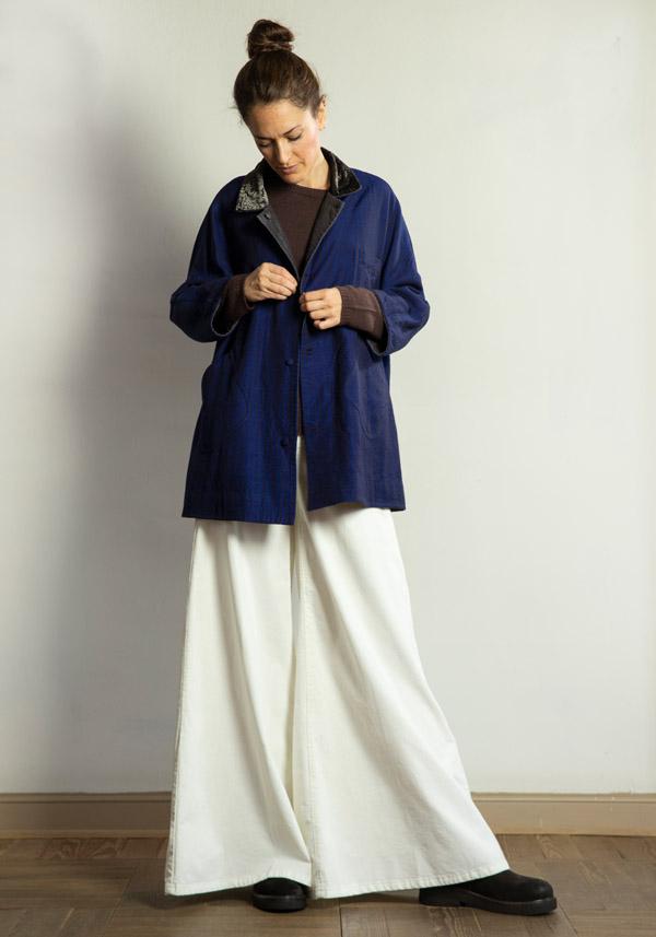 Rose & Lini PS. DON’T FORGET ME “GRACE DYED” WIDE LEG PANTS MILK Consegna Veloce