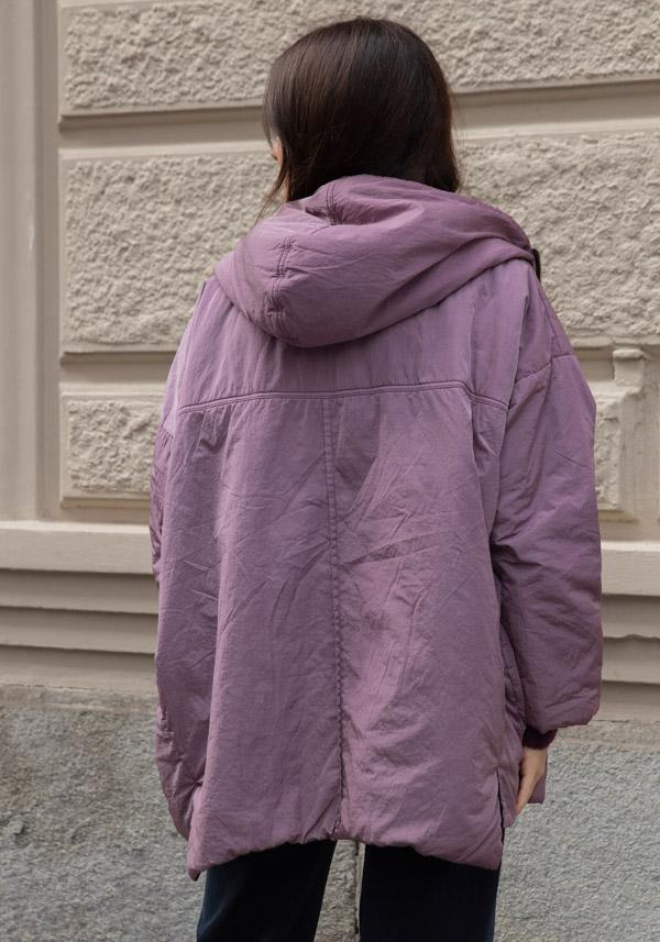 Rose & Lini KIMONORAIN REVERSIBLE “BASIC” JACKET POWDER & BLACK Nuovo
