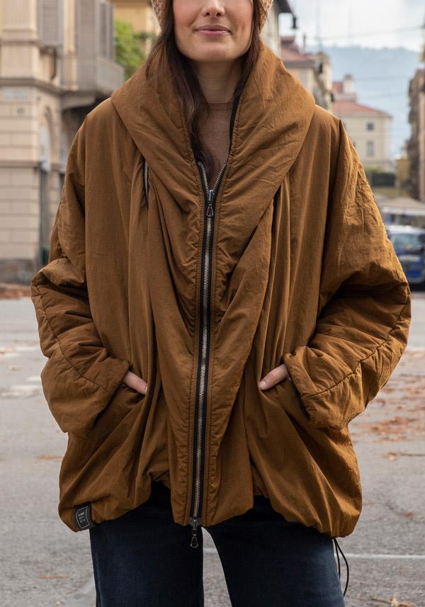 Rose & Lini KIMONORAIN REVERSIBLE “KIMONO HOODIE” JACKET TOFFEE & BLACK Promozione