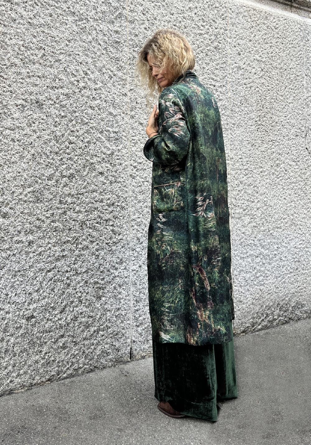 Rose & Lini BOKJA SILK “ROBE” REVERSIBLE GARDEN KIMONO Promozione Limitata