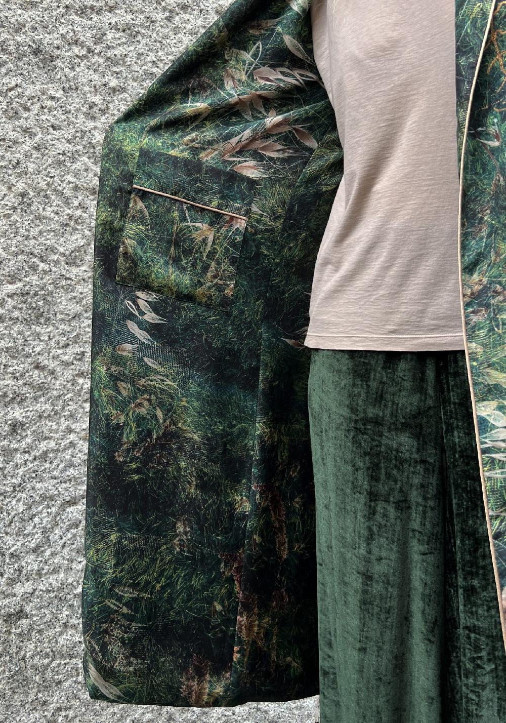 Rose & Lini BOKJA SILK “ROBE” REVERSIBLE GARDEN KIMONO Promozione Limitata