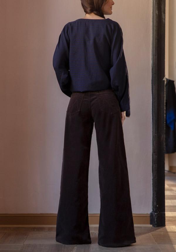 Rose & Lini MOTHER DENIM “THE DITCHER ROLLER ZIP SNEAK” ESPRESSO JEANS Vendita Calda