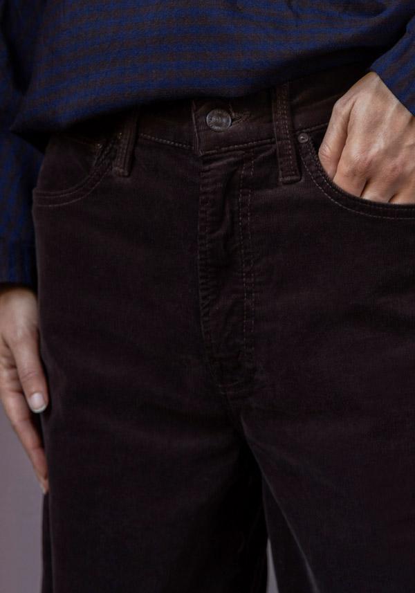 Rose & Lini MOTHER DENIM “THE DITCHER ROLLER ZIP SNEAK” ESPRESSO JEANS Vendita Calda
