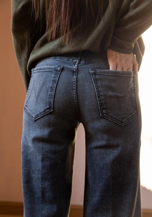 Rose & Lini MOTHER DENIM “THE TWISTER HEEL” STONE JEANS Vendita Economica