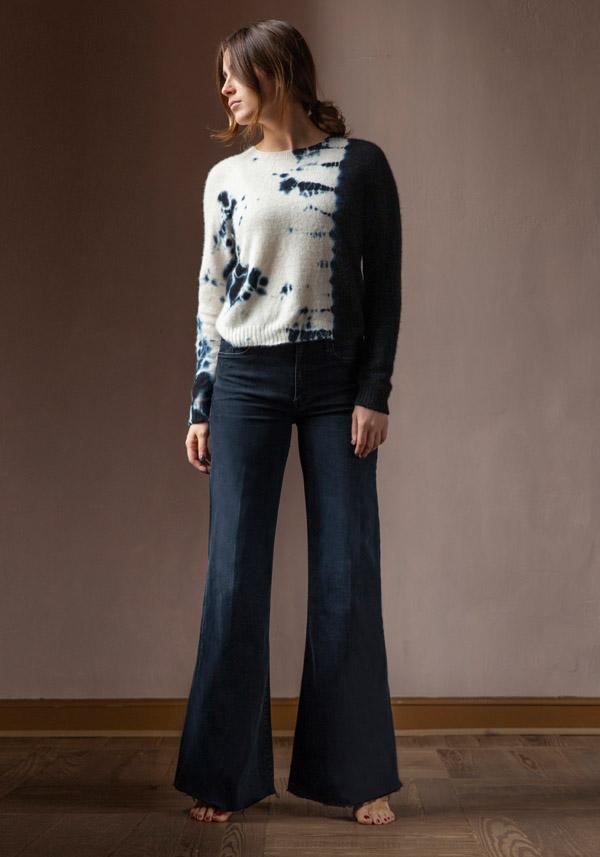 Rose & Lini SUZUSAN CASHMERE “PULL 3027” BLACK & NATURAL I Più Venduti