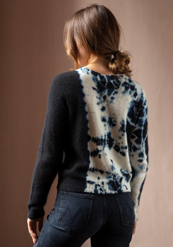 Rose & Lini SUZUSAN CASHMERE “PULL 3027” BLACK & NATURAL I Più Venduti