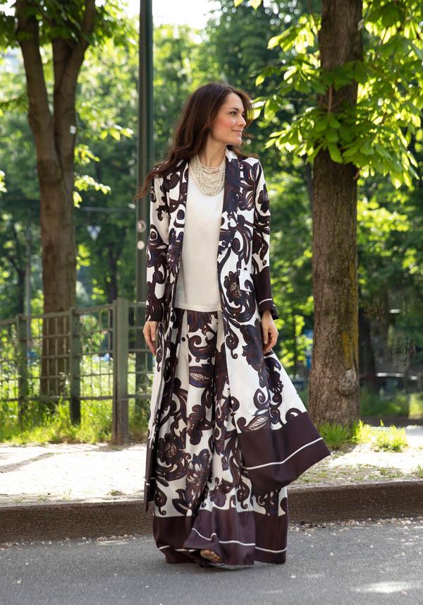 Rose & Lini INBACX SILK “MALI” WHITE SHIRT Nuovo
