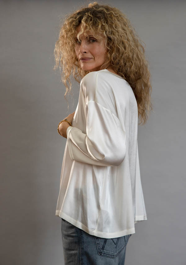 Rose & Lini INBACX SILK “MALTA” WHITE SHIRT Qualità