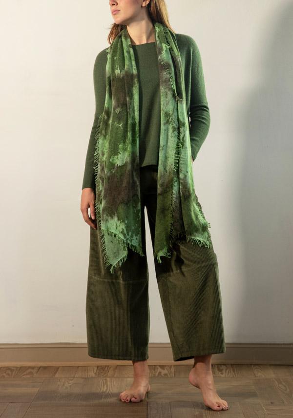Rose & Lini BARBARA TANI “PANTS 465 V03” CORDUROY MILITARY Vendita