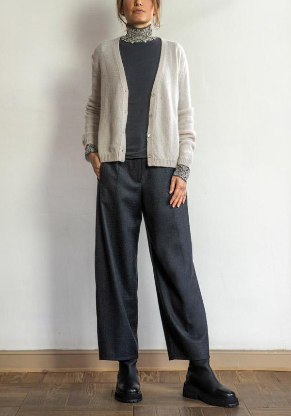 Rose & Lini ANTIPAST “SINGLET MT117C” CHARCOAL & IVORY TOP Promozione