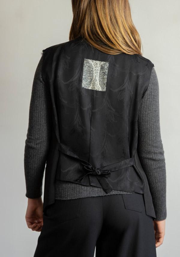 Rose & Lini IBRIGU SILK “GILET 53K” BLACK Negozi Online