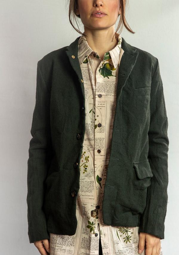 Rose & Lini ALEKSANDR MANAMIS WOOL “JACKET 1151” GREEN Prezzo Ridotto