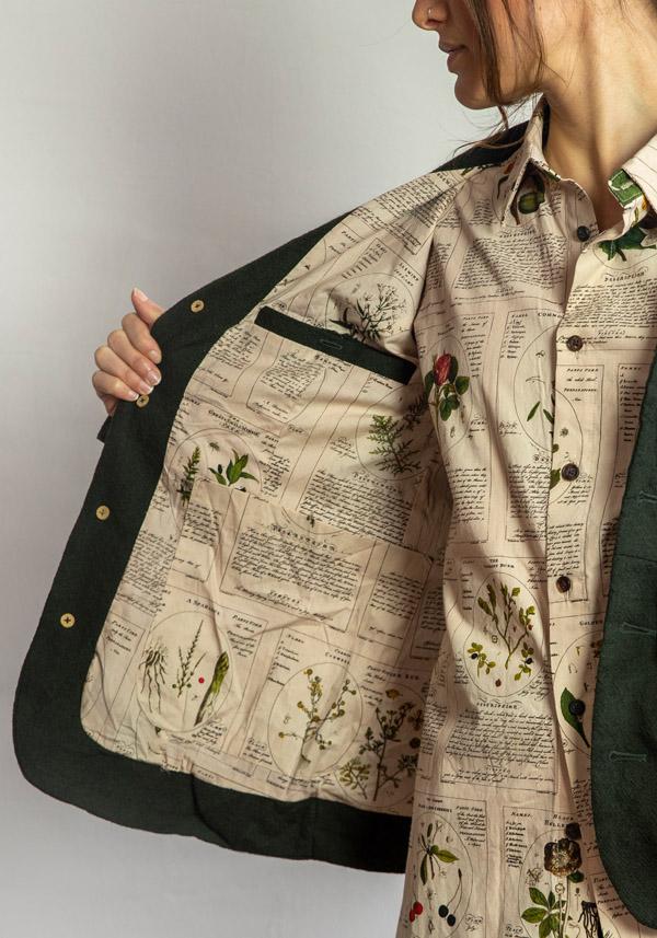 Rose & Lini ALEKSANDR MANAMIS WOOL “JACKET 1151” GREEN Prezzo Ridotto