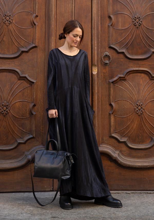 Rose & Lini GILDA MIDANI “RECORTES LONG DRESS” BLACK Convenienza