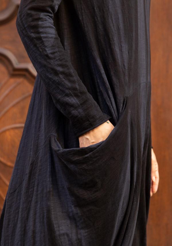 Rose & Lini GILDA MIDANI “RECORTES LONG DRESS” BLACK Convenienza