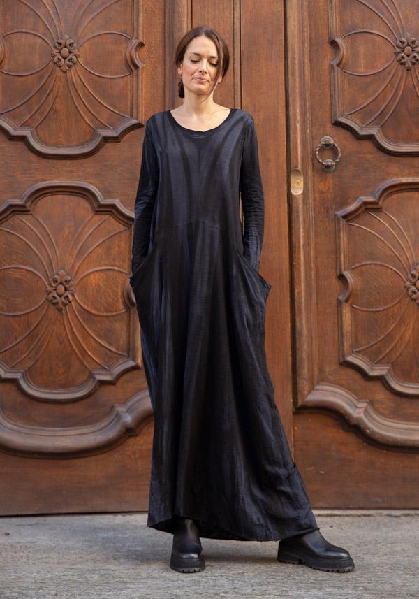 Rose & Lini GILDA MIDANI “RECORTES LONG DRESS” BLACK Convenienza