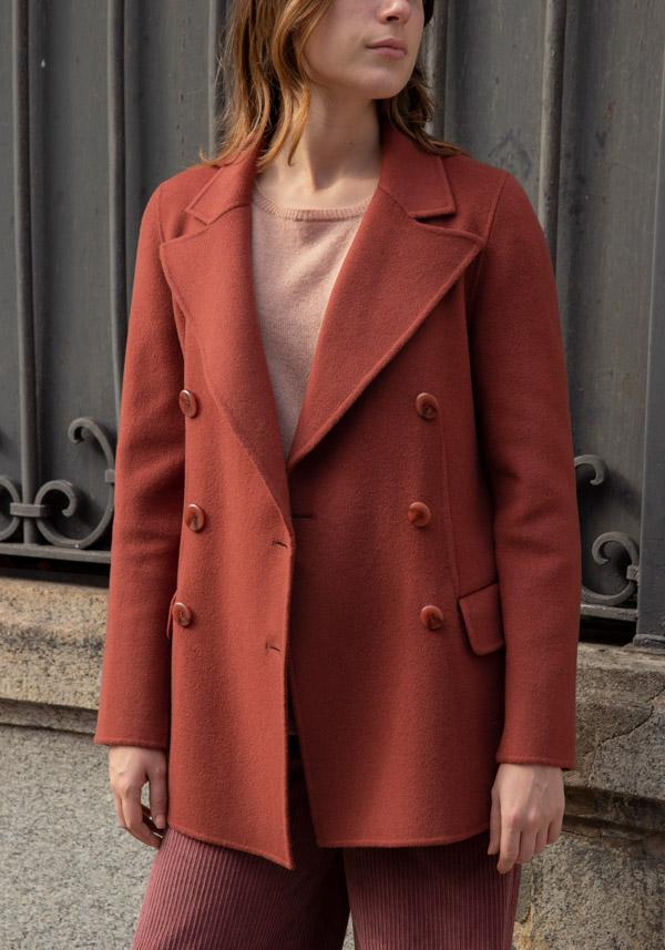Rose & Lini ALMAROSA WOOL “JACKET 545” TERRACOTTA Presa