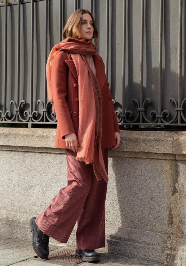 Rose & Lini ALMAROSA WOOL “JACKET 545” TERRACOTTA Presa