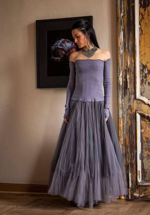 Rose & Lini MARC LE BIHAN “ROBE 21908” LILAC MAXI DRESS Online