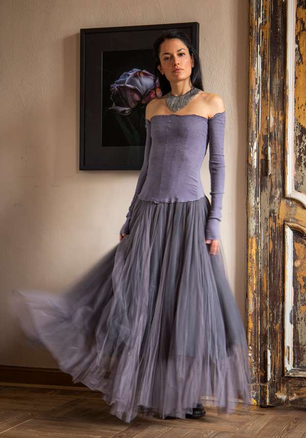 Rose & Lini MARC LE BIHAN “ROBE 21908” LILAC MAXI DRESS Online
