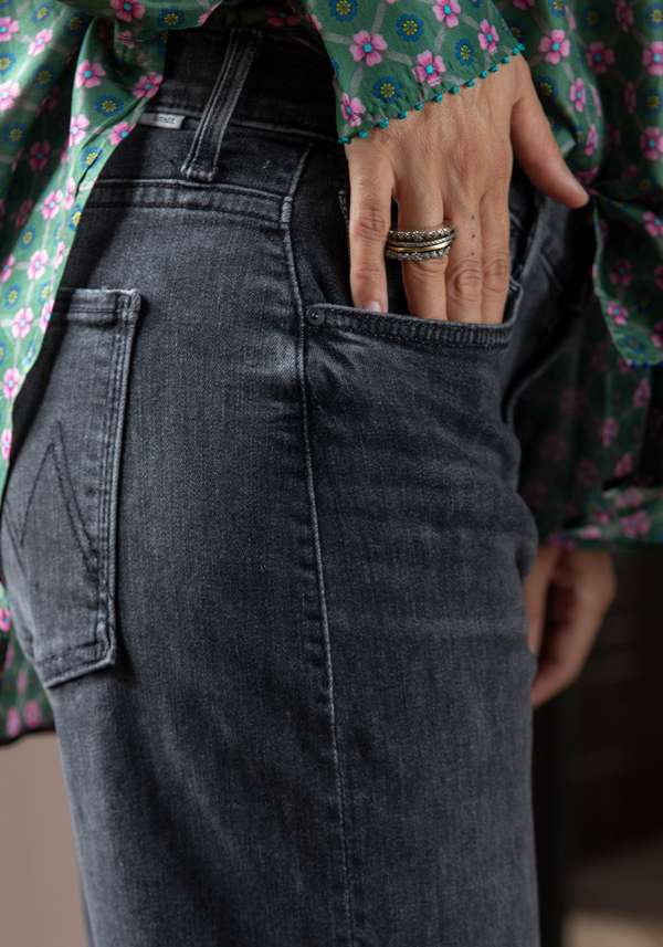 Rose & Lini MOTHER DENIM “THE DITCHER ZIP” BLACK JEANS Hotsell
