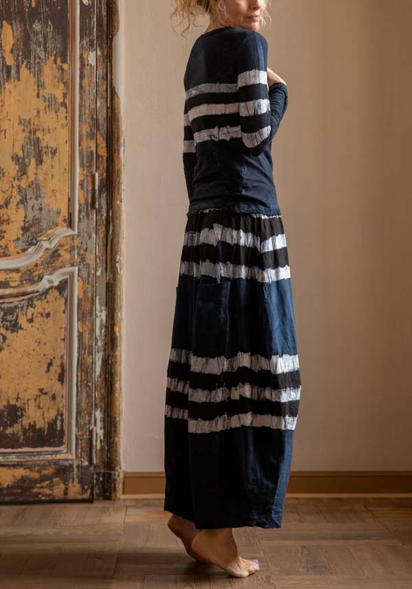 Rose & Lini GILDA MIDANI “Y SKIRT 2515” BLACK & BLUE Moda