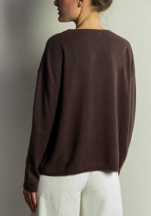 Rose & Lini STEFANO MORTARI CASHMERE “PULL 5142” BROWN Italy