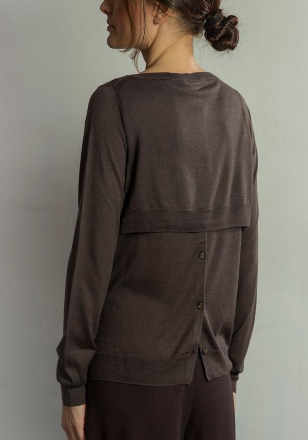 Rose & Lini STEFANO MORTARI SILK & CASHMERE “SWEATER 5105” BROWN Italia