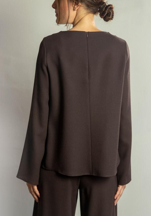 Rose & Lini STEFANO MORTARI WOOL “BLOUSE 5231” BROWN 2025