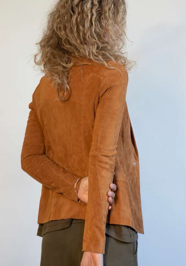 Rose & Lini GIORGIO BRATO CAMEL SUEDE JACKET 9593 Qualità