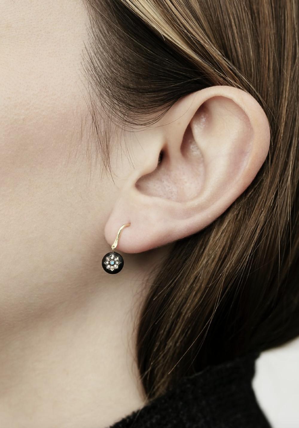 Rose & Lini 5 OCTOBRE “ISA” BLACK EARRINGS Promozione