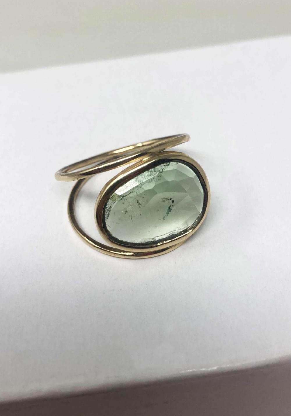 Rose & Lini MAITEA “DOUBLE RING” GOLD & GREEN Affare Del Giorno