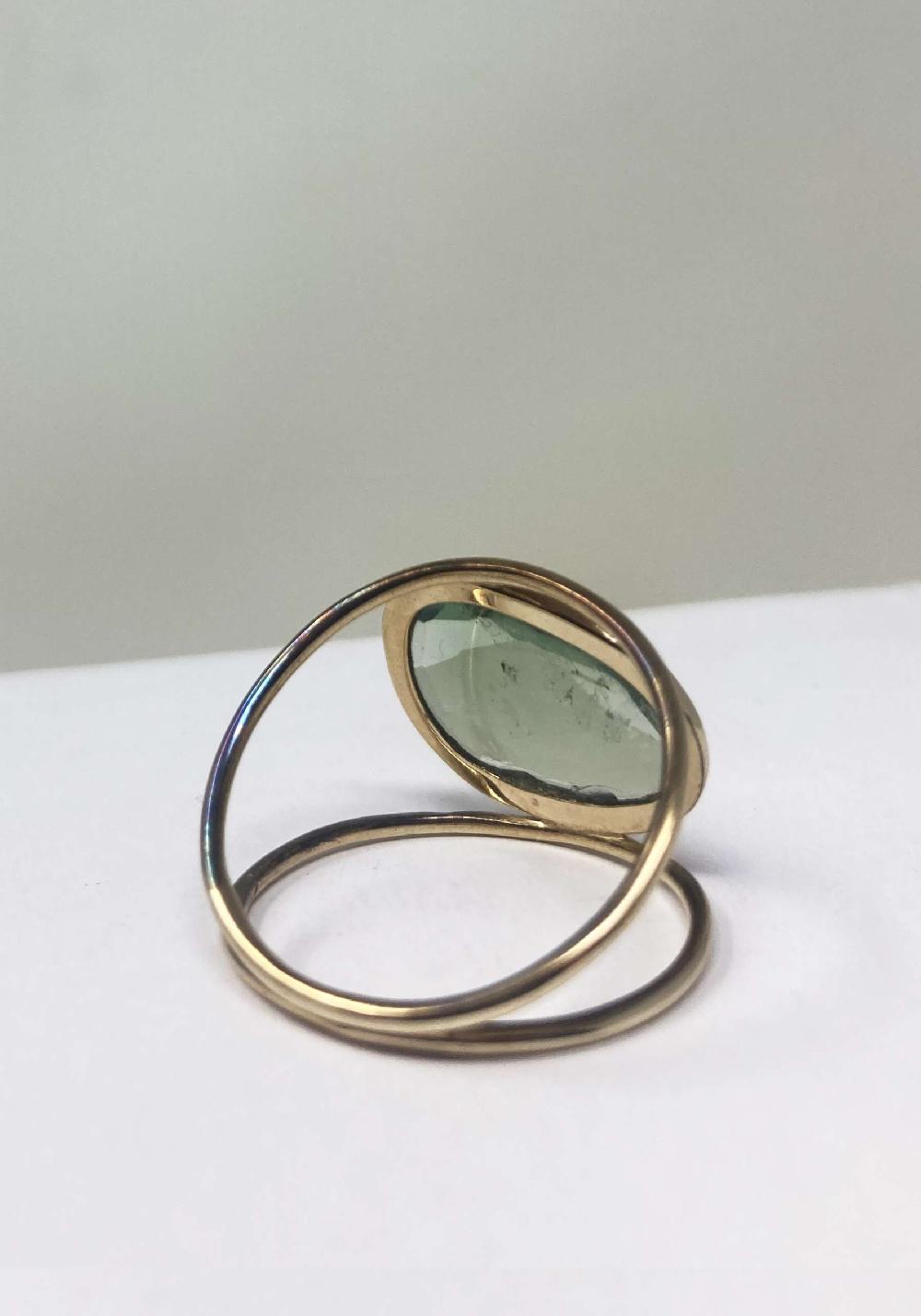 Rose & Lini MAITEA “DOUBLE RING” GOLD & GREEN Affare Del Giorno