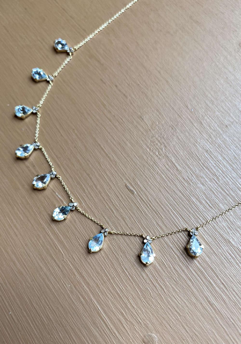 Rose & Lini 5 OCTOBRE “JULIAN” AQUAMARINE & DIAMONDS NECKLACE Sottocosto
