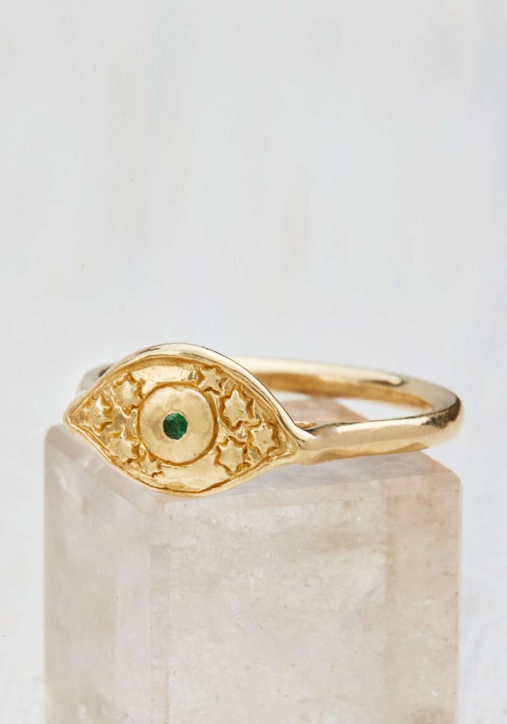 Rose & Lini CATHERINE MICHIELS “MINI EVIL EYE” GOLD RING Novità
