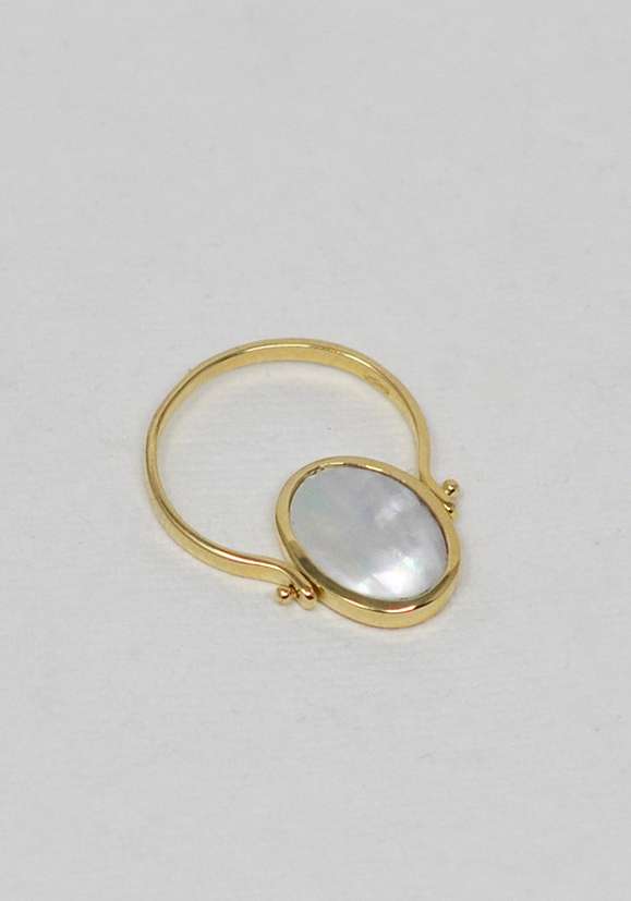 Rose & Lini MAITEA “SAINT TROPEZ” DOUBLE FACE GOLD RING Economico