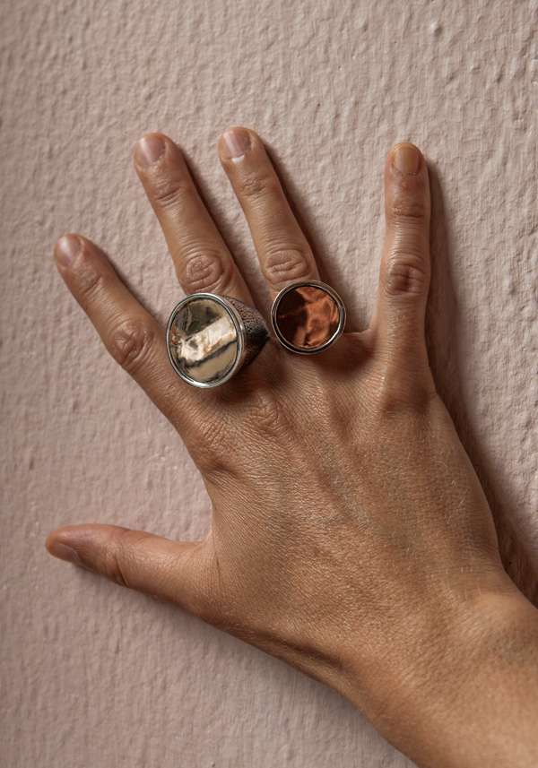 Rose & Lini SIMONA TAGLIAFERRI SMALL “MOON RING J175” PINK GOLD Vendita Economica