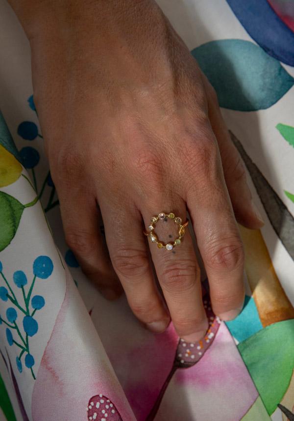 Rose & Lini DORETTE “BAGUE COURONNÉE” GOLD RING I Più Venduti
